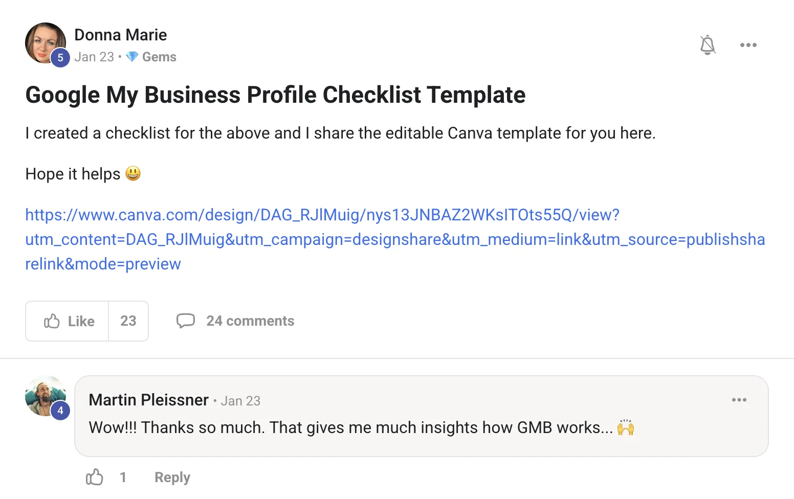 Customer review